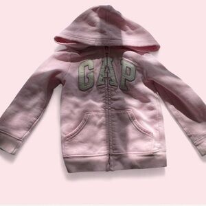 GAP Light Pink Fleece Zip Hoodie for Kids